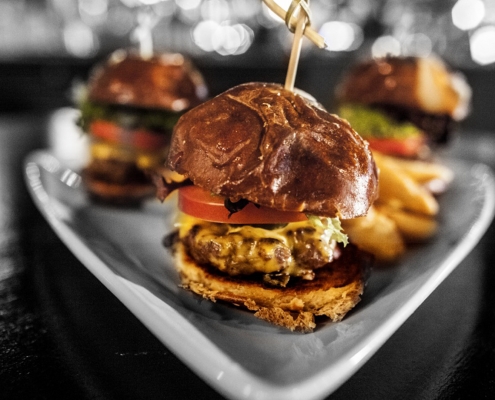 Chambers Phoenix Pretzel Cheeseburger Sliders